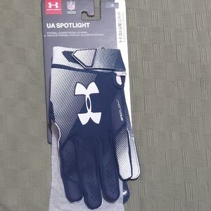 Under Armour Black and White Football Gloves